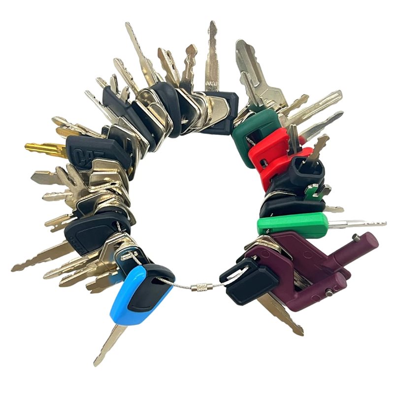Heavy Equipment Keys Master Set - New Shown-Ignition Key Set For Caterpillar