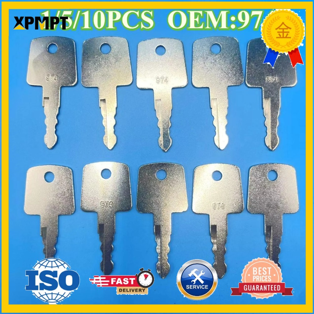 Heavy Equipment Keys - 1/5/10pcs 974 Sakai Roller Ignition Keys