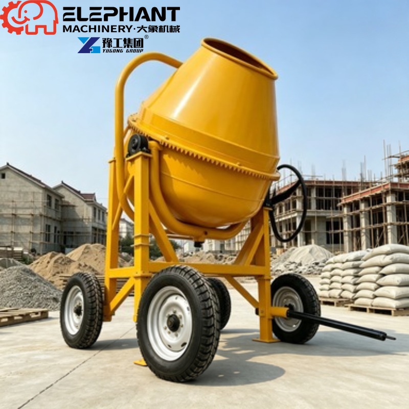 Portable Beton Mixer 350L, Hea - Heavy Equipment Mixer ulasan dan harga