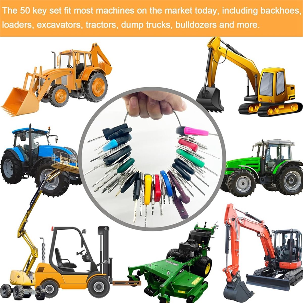 50 Heavy Equipment Keys Master - Heavy Equipment Keys Master Set ulasan dan harga