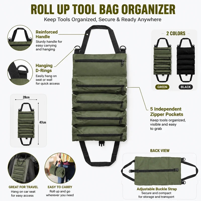 Heavy Duty Roll Up Tool Bag, O - Heavy Equipment Operator ulasan dan harga